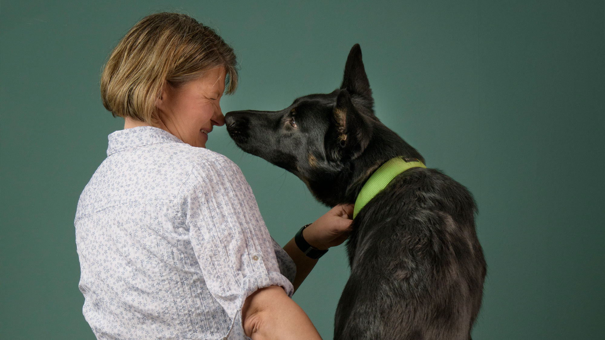 Ute Wolters und Schäferhund Bijou